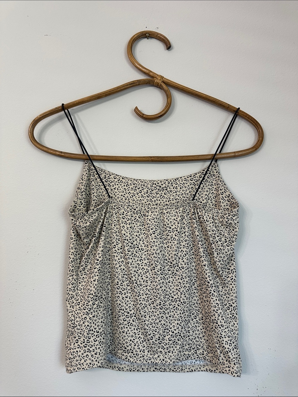 gaze Leopard Print Cami in Black on Cream - Picture 3 of 3